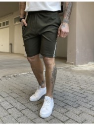 ndc ανδρική χακί βαμβακερή βερμούδα με τύπωμα 222977x