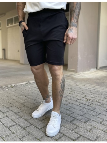 origin ανδρική μαύρη βαμβακερή βερμούδα 222740