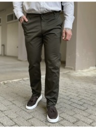 ανδρικό χακί παντελόνι καπαρντίνα chinos bo2909x