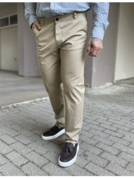 ανδρικό μπεζ παντελόνι καπαρντίνα chinos bo2909b