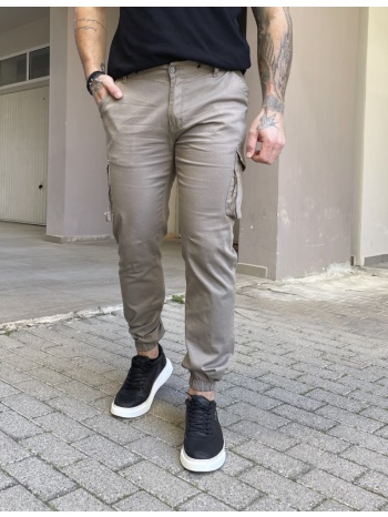 ανδρικό cargo πούρο παντελόνι υφασμάτινο με λάστιχο bc51201p