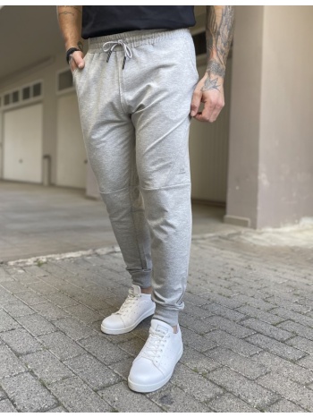 dynamo ανδρική γκρι φόρμα με λάστιχο και τύπωμα στο πλάι