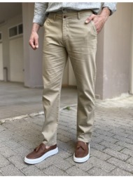 dynamo ανδρικό μπεζ παντελόνι υφασμάτινο chinos m1315