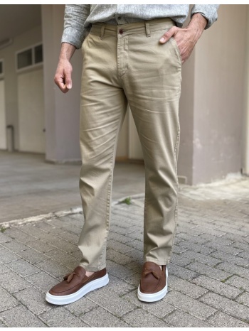 dynamo ανδρικό μπεζ παντελόνι υφασμάτινο chinos m1315