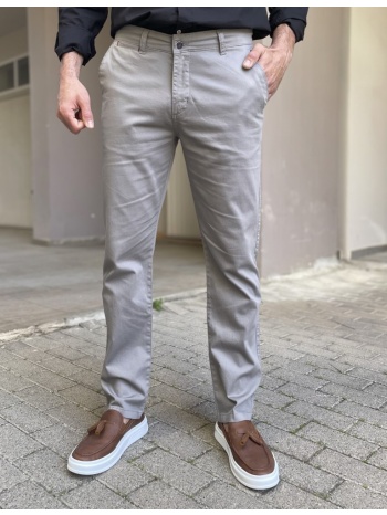 dynamo ανδρικό γκρι παντελόνι υφασμάτινο chinos m1315g