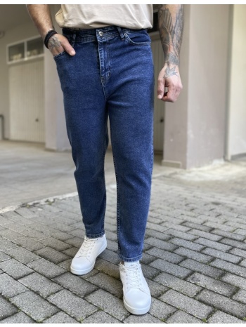 ανδρικό μπλε σκούρο loose τζιν ελαστικό πεντάτσεπο με