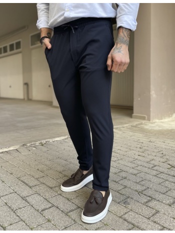 ανδρικό μπλε υφασμάτινο παντελόνι loose fit fcl005b