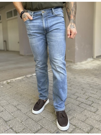 lee daren zip fly ανδρικό ανοιχτό μπλε ξεβαμμένο τζιν