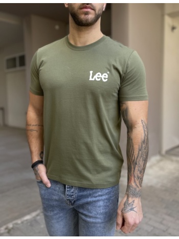 lee wobbly t-shirt πράσινο με στάμπα 112364537