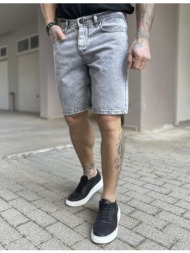 ανδρική γκρι τζιν loose βερμούδα 40292