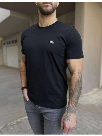 lee patch ανδρικό t-shirt κοντομάνικο μαύρο 112367186