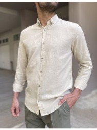 ανδρικό λινό μπεζ ...