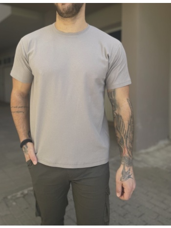 origin ανδρική γκρι βαμβακερή κοντομάνικη μπλούζα με