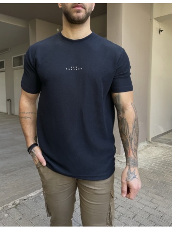 marrakech ανδρική μπλε ριπ κοντομάνικη μπλούζα με τύπωμα