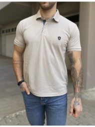 everbest ανδρική γκρι πικέ polo μπλούζα plus size 252832g