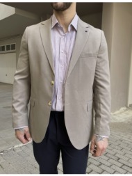 ανδρικό μπεζ σακάκι με τσέπες 6591bs