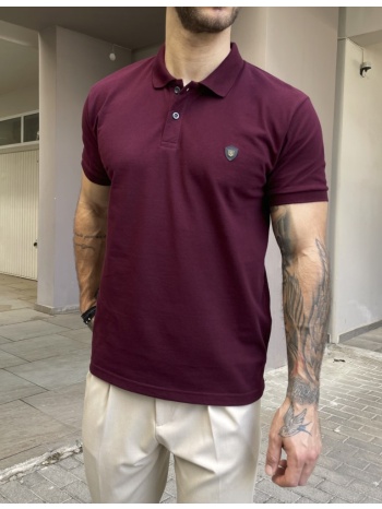 everbest ανδρική μπορντό πικέ polo μπλούζα plus size 252829b