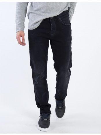 ανδρικό μαύρο τζιν παντελόνι με ελαφρύ ξέβαμμα gb4981 σε προσφορά