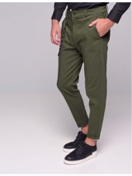ανδρικό χακί υφασμάτινο παντελόνι kowalski ben tailor 0398q