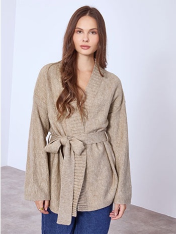 ζακέτα πλεκτή με αποσπώμενη ζώνη wt1795.5886+3