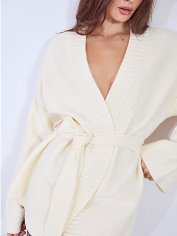 ζακέτα πλεκτή με αποσπώμενη ζώνη wt1795.5886+2