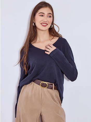 πουλόβερ με αφινίριστες λεπτομέρειες wt1042.4320+12 σε προσφορά