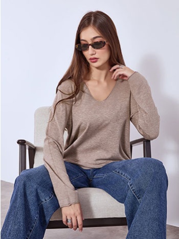 πουλόβερ με αφινίριστες λεπτομέρειες wt1042.4320+4 σε προσφορά