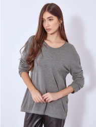 πουλόβερ με αφινίριστο τελείωμα wt1042.4321+3