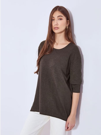 πουλόβερ με αφινίριστο τελείωμα wt1042.4321+1 σε προσφορά