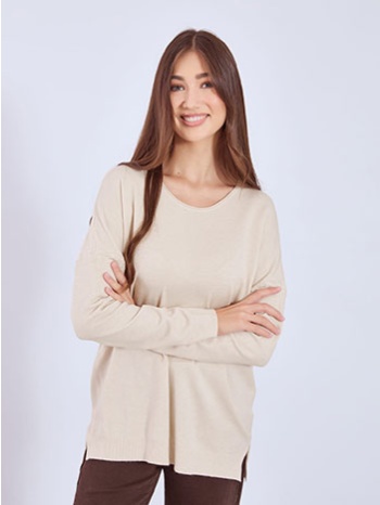 πουλόβερ με αφινίριστη λαιμόκοψη wt1042.4322+5 σε προσφορά