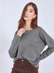 πουλόβερ με αφινίριστη λαιμόκοψη wt1042.4322+2