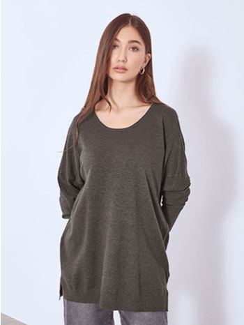 πουλόβερ με αφινίριστη λαιμόκοψη wt1042.4322+1 σε προσφορά