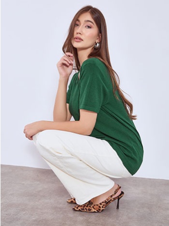 πουλόβερ πλεκτό κοντομάνικο wt7572.4003+4