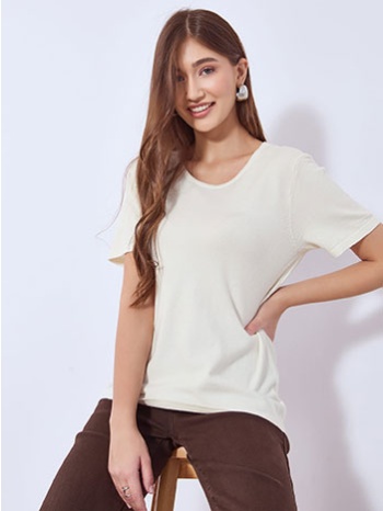 πουλόβερ πλεκτό κοντομάνικο wt7572.4003+3