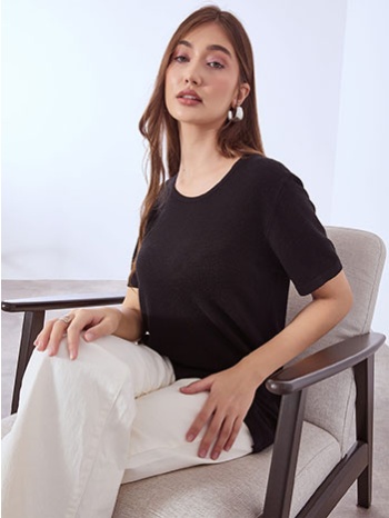 πουλόβερ πλεκτό κοντομάνικο wt7572.4003+1