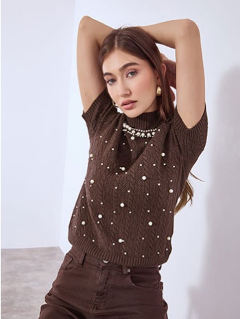 πουλόβερ με πέρλες wt7693.4600+4