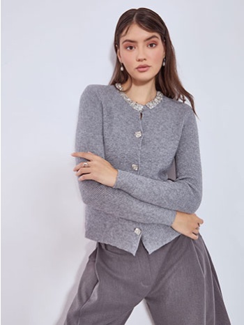 ζακέτα με πέτρες strass wt7642.5888+2