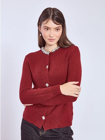 ζακέτα με πέτρες strass wt7642.5888+4