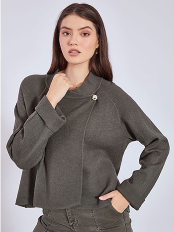 ζακέτα κρουαζέ ασύμμετρη wt7616.5325+2