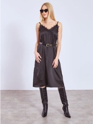 φόρεμα μίντι σατέν με ...