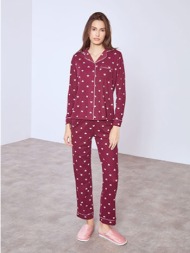 σετ πιτζάμας με καρδιές wt9858.0009+3