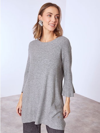 πουλόβερ μακρύ με καμπάνα μανίκι wt7910.4196+1 σε προσφορά