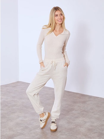 παντελόνι jogger με επένδυση wt1430.1356+2 σε προσφορά