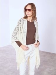 κάπα πλεκτή με διάτρητα ...