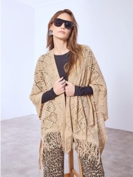 κάπα πλεκτή με διάτρητα ...