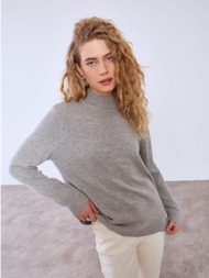 πουλόβερ μακρύ με ψηλή λαιμόκοψη wt7616.4256+2