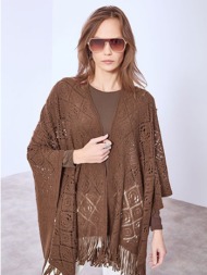 κάπα πλεκτή με διάτρητα σχέδια wt1018.9206+4