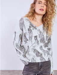 πουλόβερ με σχέδιο τίγρεις wt7583.4829+3