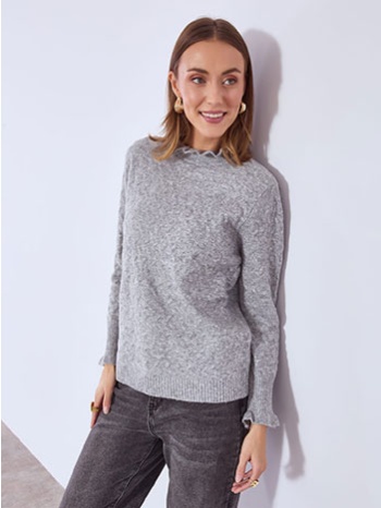 πουλόβερ με βολάν λεπτομέρειες wt7616.4277+2 σε προσφορά