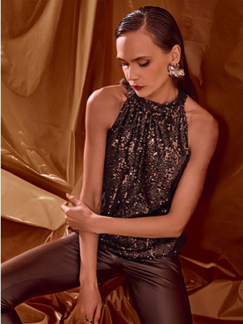 τοπ αμάνικο με παγιέτες wt7569.4306+4